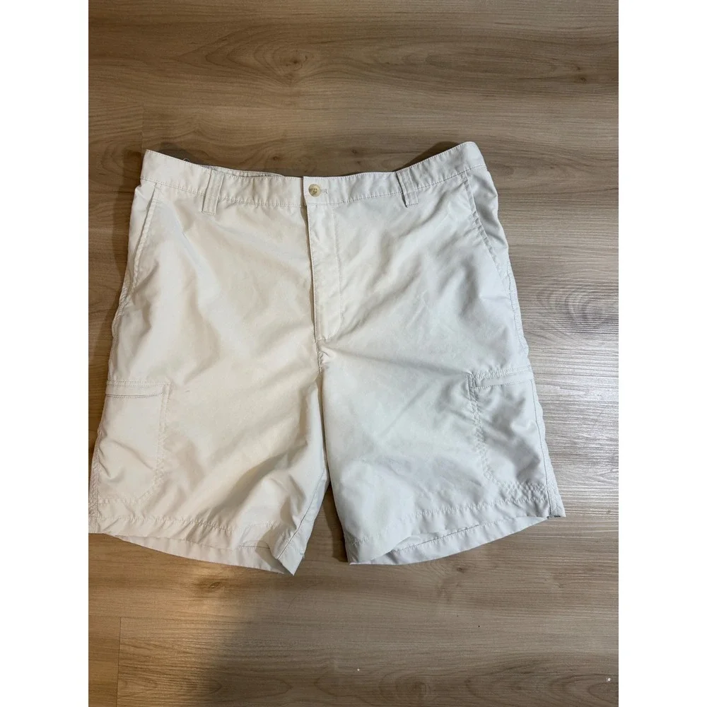 Chaps Golf Cargo Shorts Mens‎ 40 Beige Performance Lightweight Casual